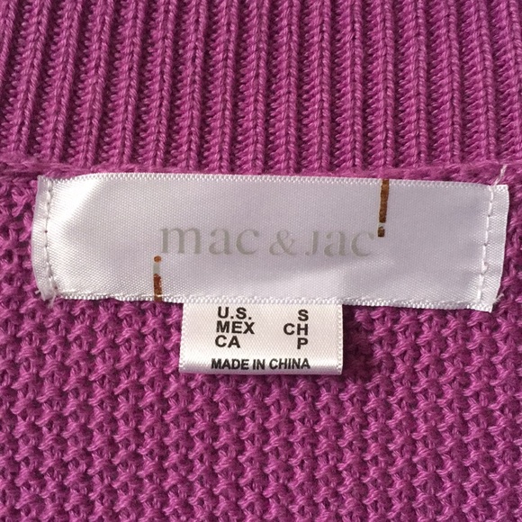 Mac & Jac Purple Zipper Up Knitted Cardigan - Picture 3 of 4